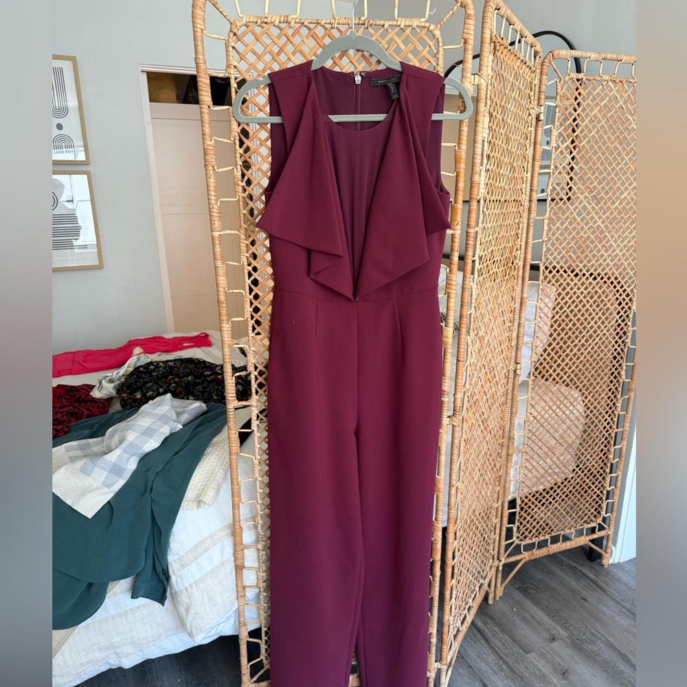 BCBG maroon jumpsuit